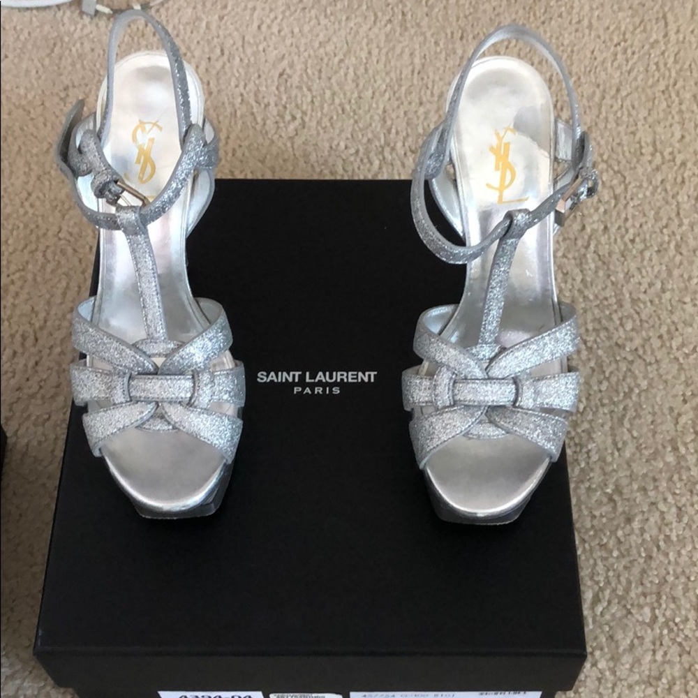 Saint Laurent Tribute Platform Sandals AUTHENTIC